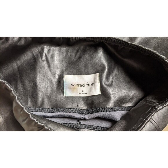 Wilfred Free "Daria" Pant High-waisted UnReal Black Leather Leggings Medium - Picture 8 of 8